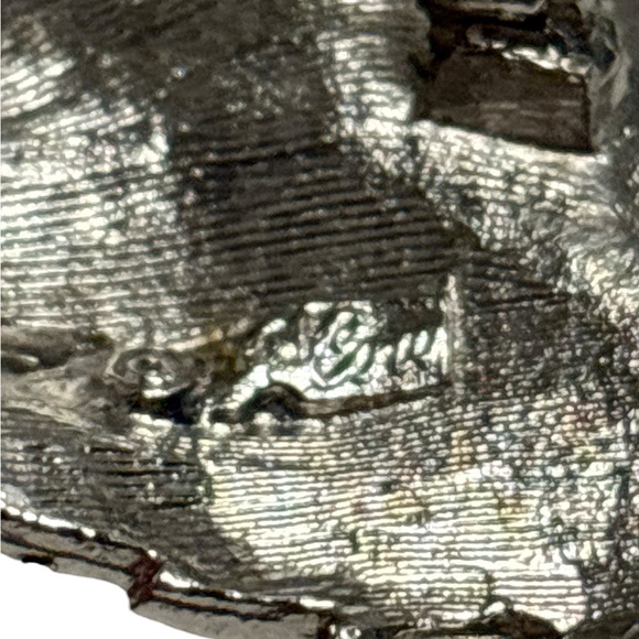 Pegasus Coro Vintage Textured Leaf Design Brooch 3-3/4” - Picture 9 of 12